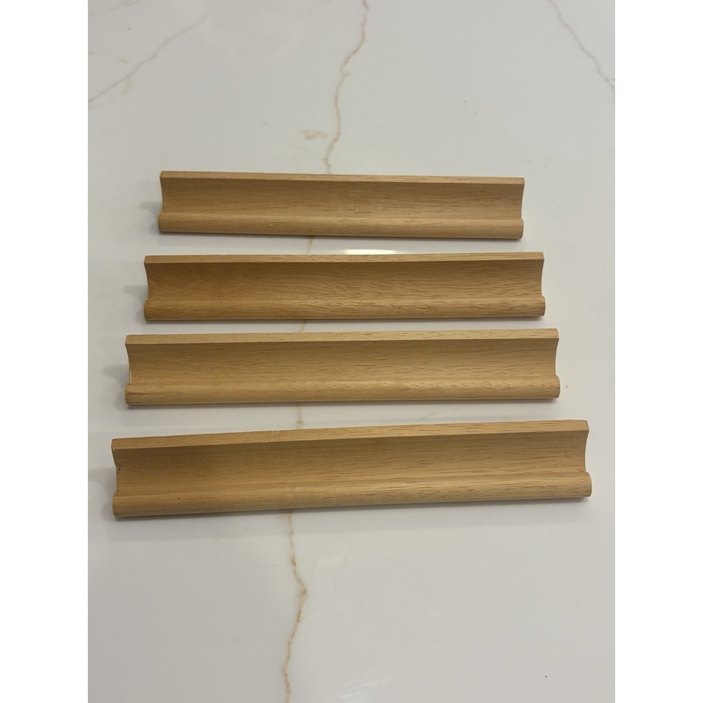 Scrabble Board Game Replacement Lot of 4 Wood Letter Tile wooden Racks crafts